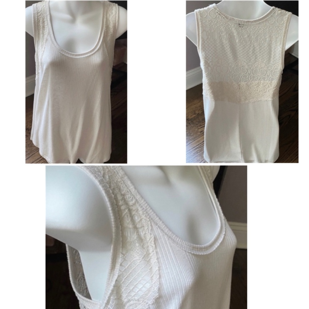 Like New Venue Swing Ribbed Tank w Lace Detail, M